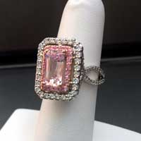 Pink Sapphire and Diamonds